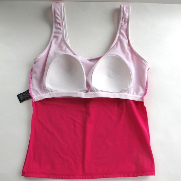 Pink Swim Tankini Swimsuit Top Sz 8 - Picture 3 of 6